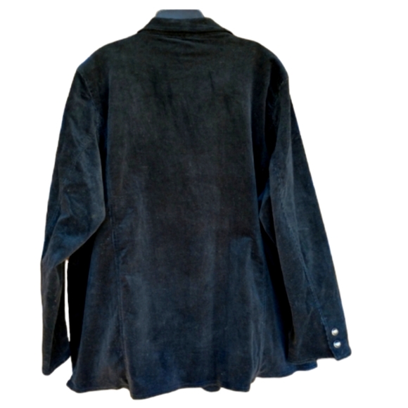 Diane's Essentials Flower Embroidered Black Corduroy Jacket - Picture 7 of 9